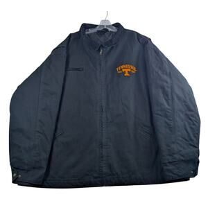 University Tennessee Volunteers Mens XL Canvas Jacket Black Old Varsity Brand